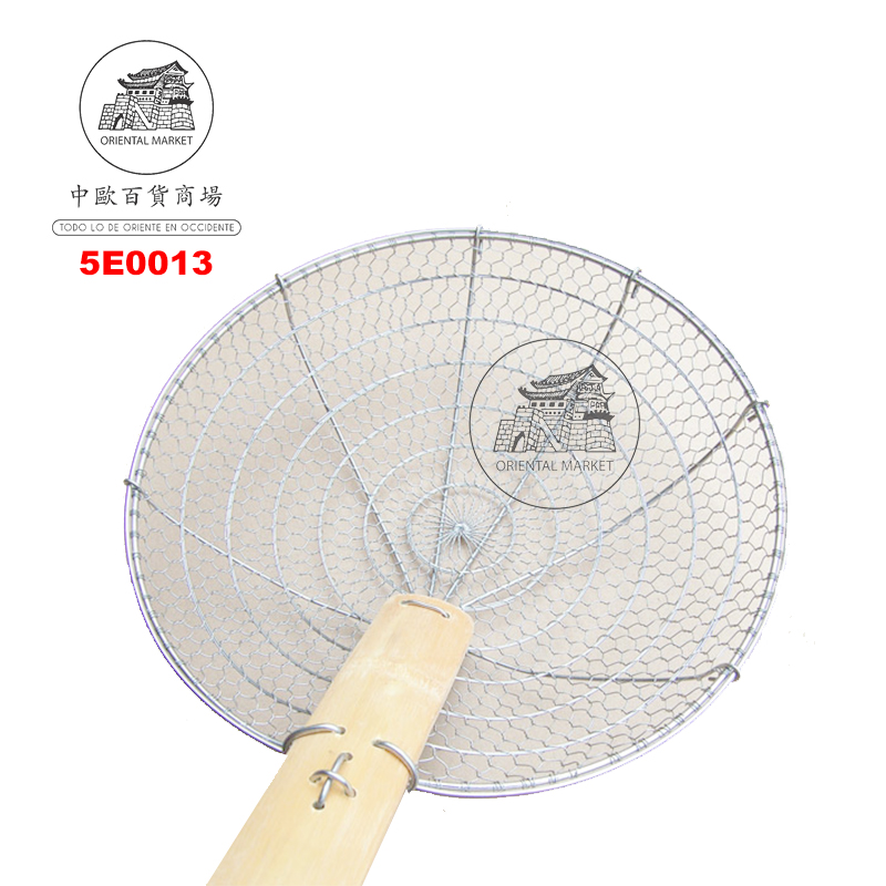 ESPUMADERA HIERRO 12吋木柄铁炸厘 30cm/50