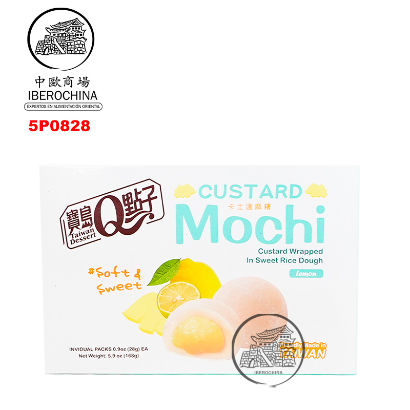 [502241/5P0828] MOCHI LIMON CUSTARD *宝岛Q点子* 柠檬麻薯 168g/24