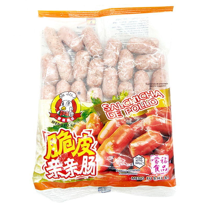 [200671/2S0019] MINI SALCHICHA POLLO CONGELADA *MENGFU* 蒙福冻亲亲肠 360g/16