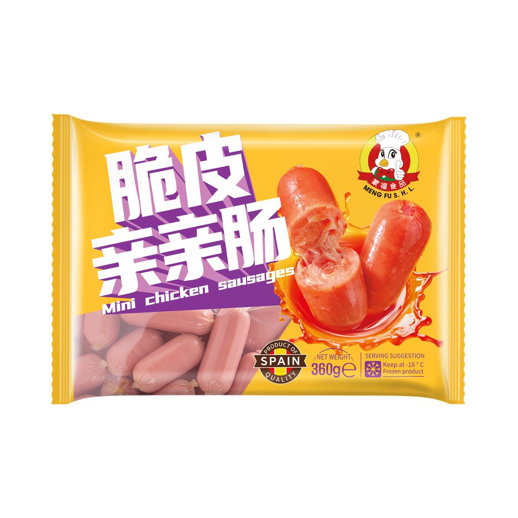 [200671/2S0019] MINI SALCHICHA POLLO CONGELADA *MENGFU* 蒙福冻亲亲肠 360g/16