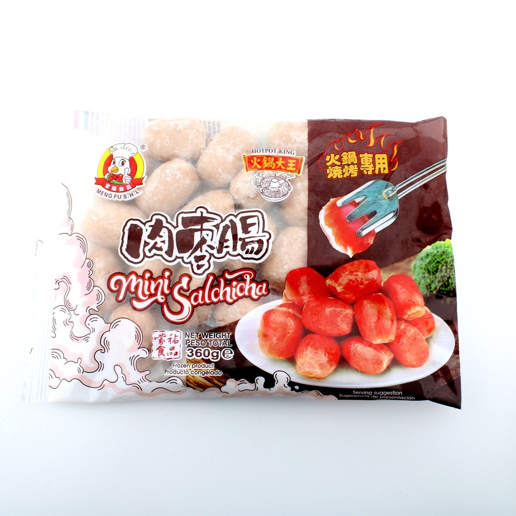 MINI SALCHICHA DE CERDO SABOR ORIGINAL *MENGFU* 蒙福肉枣肠 360g/16