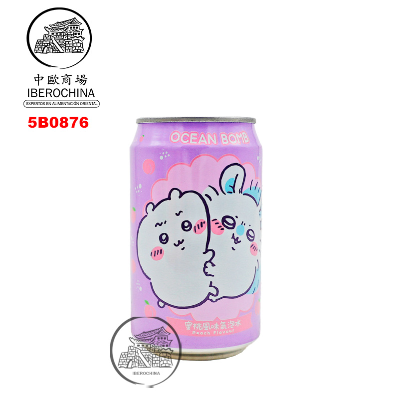 [501751/5B0876] BEBIDA MELOCOTÓN *OCEAN BOMB* 蜜桃风味汽泡水 330ml/24