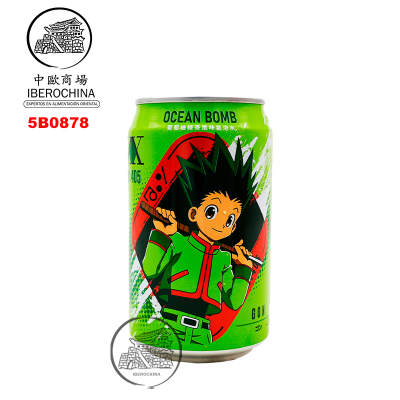 [501793/5B0878] BEBIDA TE VERDE DE POMELO *OCEAN BOMB* 葡萄柚绿茶风味汽泡水 330ml/24
