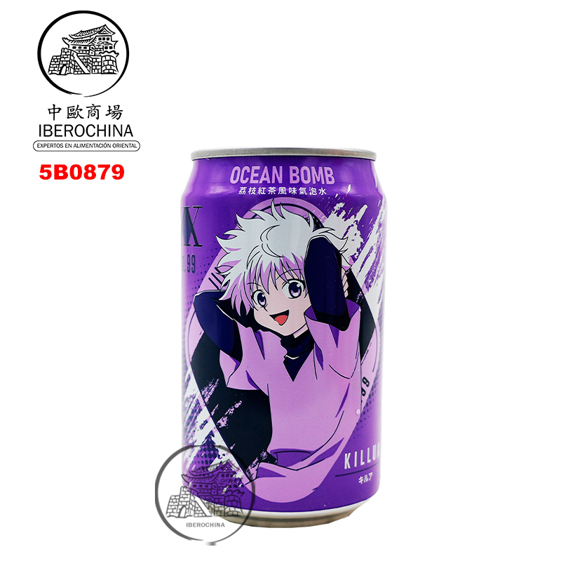 [501779/5B0879] BEBIDA TE LICHIS *OCEAN BOMB* 荔枝红茶味汽泡水 330ml/24
