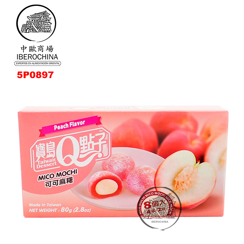 [502245/5P0897] MOCHI MELOCOTON *宝岛Q点子* 蜜桃麻薯 80g/24
