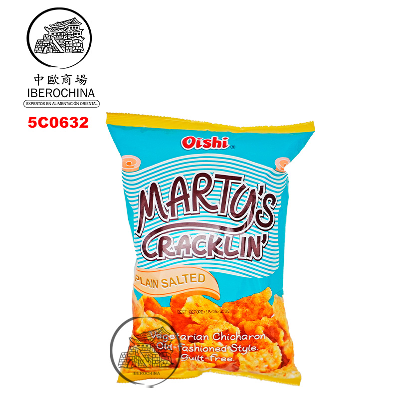 CHICHARON MARTYS*OISHI*上好佳(素)原味咸豬皮90g/30