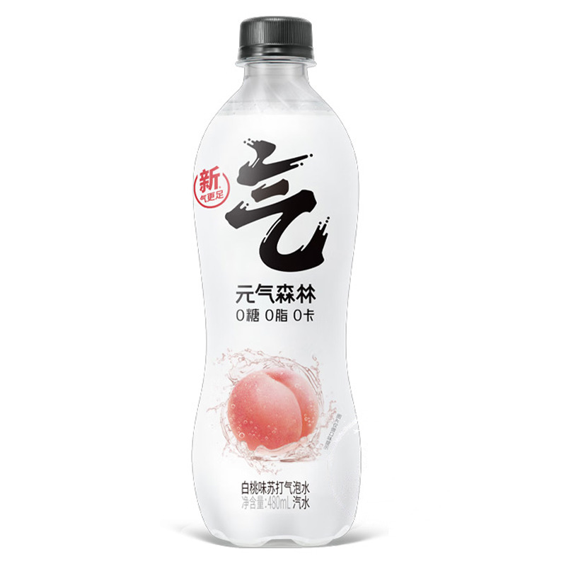 [501702/5B0431] BEBIDA DE SODA SIN AZÚCAR SABOR A MELOCOTÓN *YQSL* 元气森林白桃味无糖苏打气泡水 480ml/15