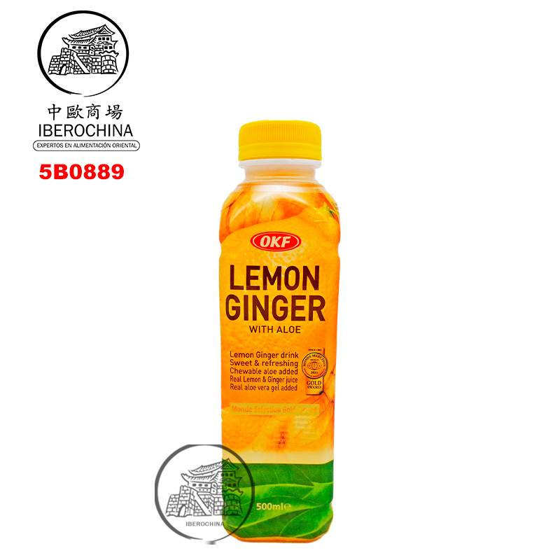 BEBIDA ALOE VERA LIMON & JENGIBRE *OKF* 柠檬姜汁芦荟饮料 500ml/20