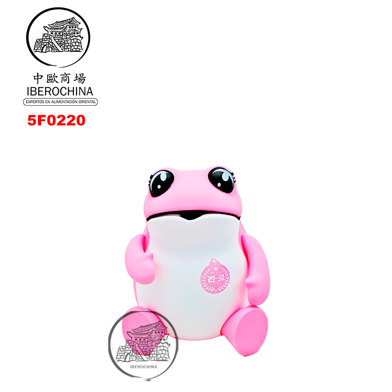 FIGURA SAPO ROSA HITEJINRO 真露粉蟾摆件