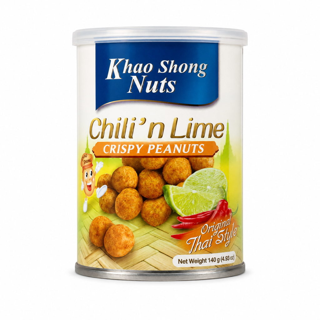 [501822/5C0973] CACAHUETES SABOR CHILI LIMA *KHAO SHONG NUTS* 辛辣青柠味花生 144g/24