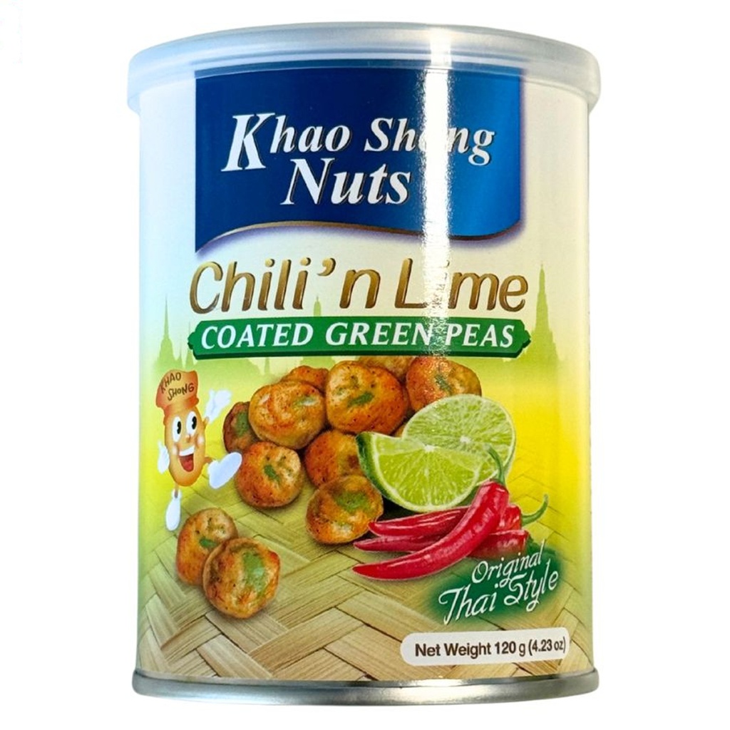 [502129/5G0498] GUISANTES SABOR CHILI LIMA *KHAO SHONG* 辛辣青柠味青豆 120G/24