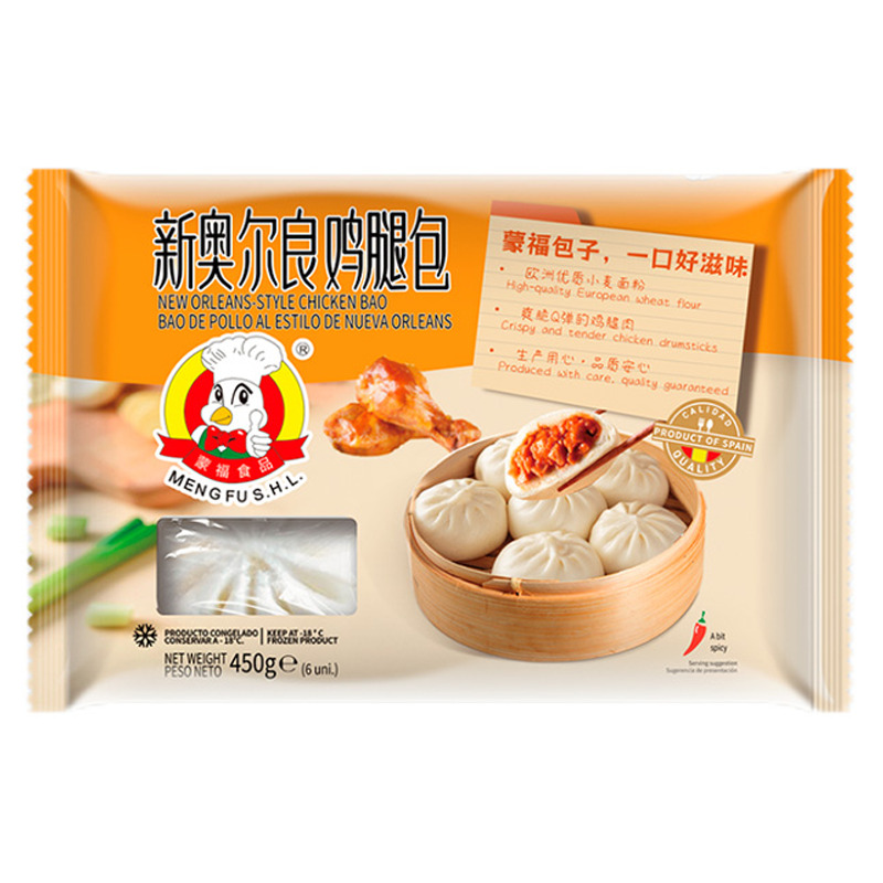 BAO POLLO NUEVA ORLEANS CONGELADO *MENGFU* 蒙福冻新奥尔良鸡腿包 450g/6