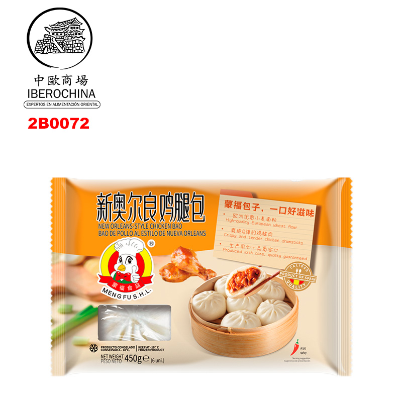 BAO POLLO NUEVA ORLEANS CONGELADO *MENGFU* 蒙福冻新奥尔良鸡腿包 450g/6