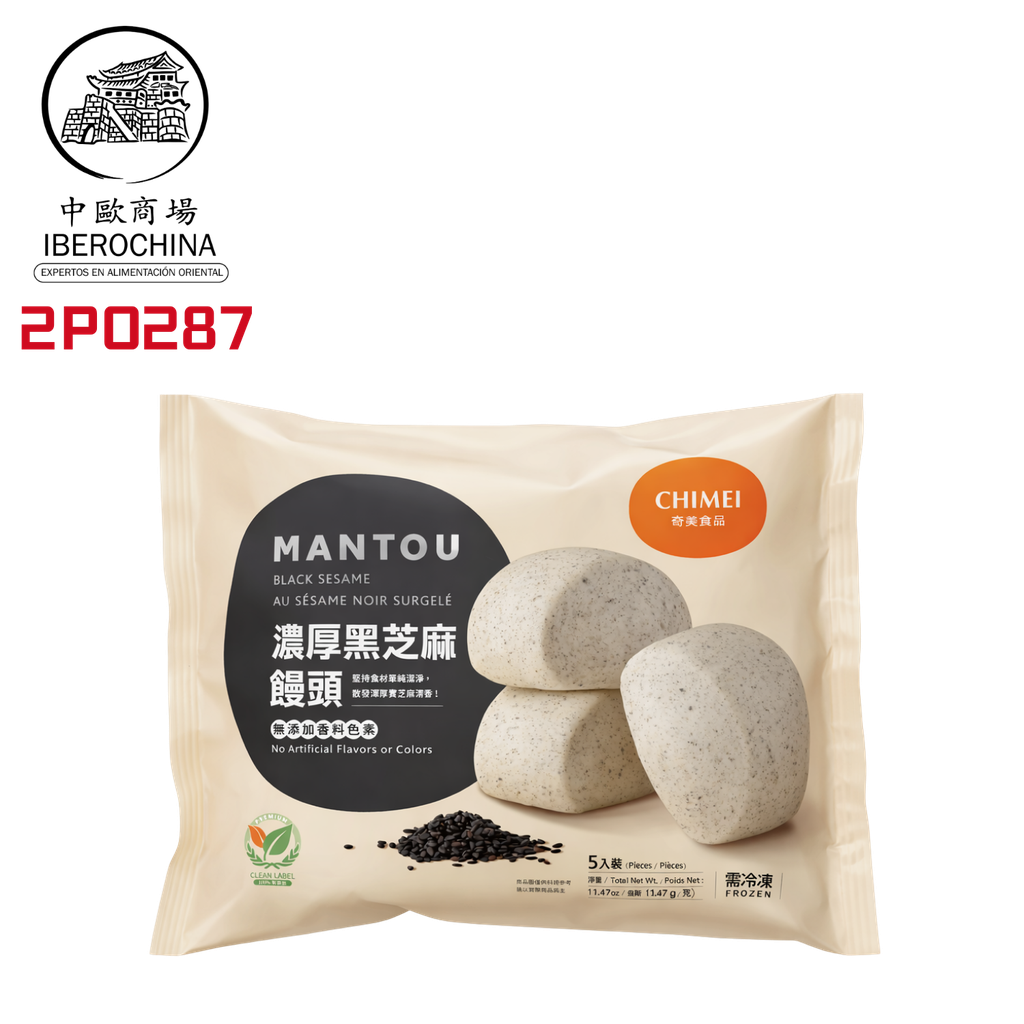 MANTOU SESAMO NEGRO CONGELADO *CHIMEI* 奇美冻黑芝麻馒头 325g/5u/20