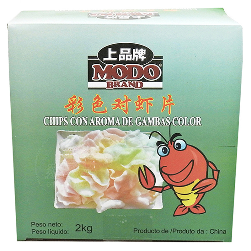 CHIPS GAMBA COLOR *MODO* 上品彩色虾片大盒 2kg/6