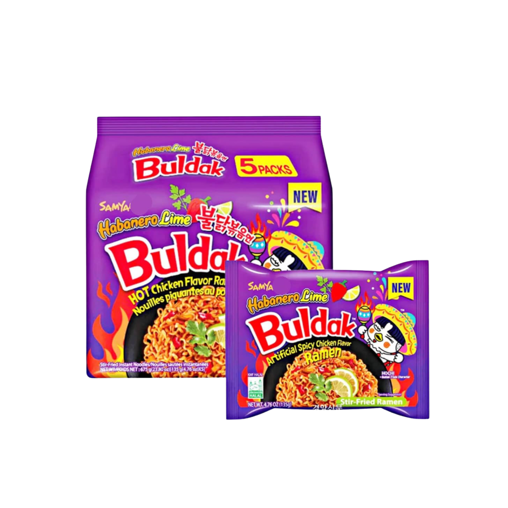 [501439/5T0821] RAMEN BULDAK HABANERO LIMA 5-PACK *SAMYANG* 三养青柠火鸡面五连包 135g/5u/8