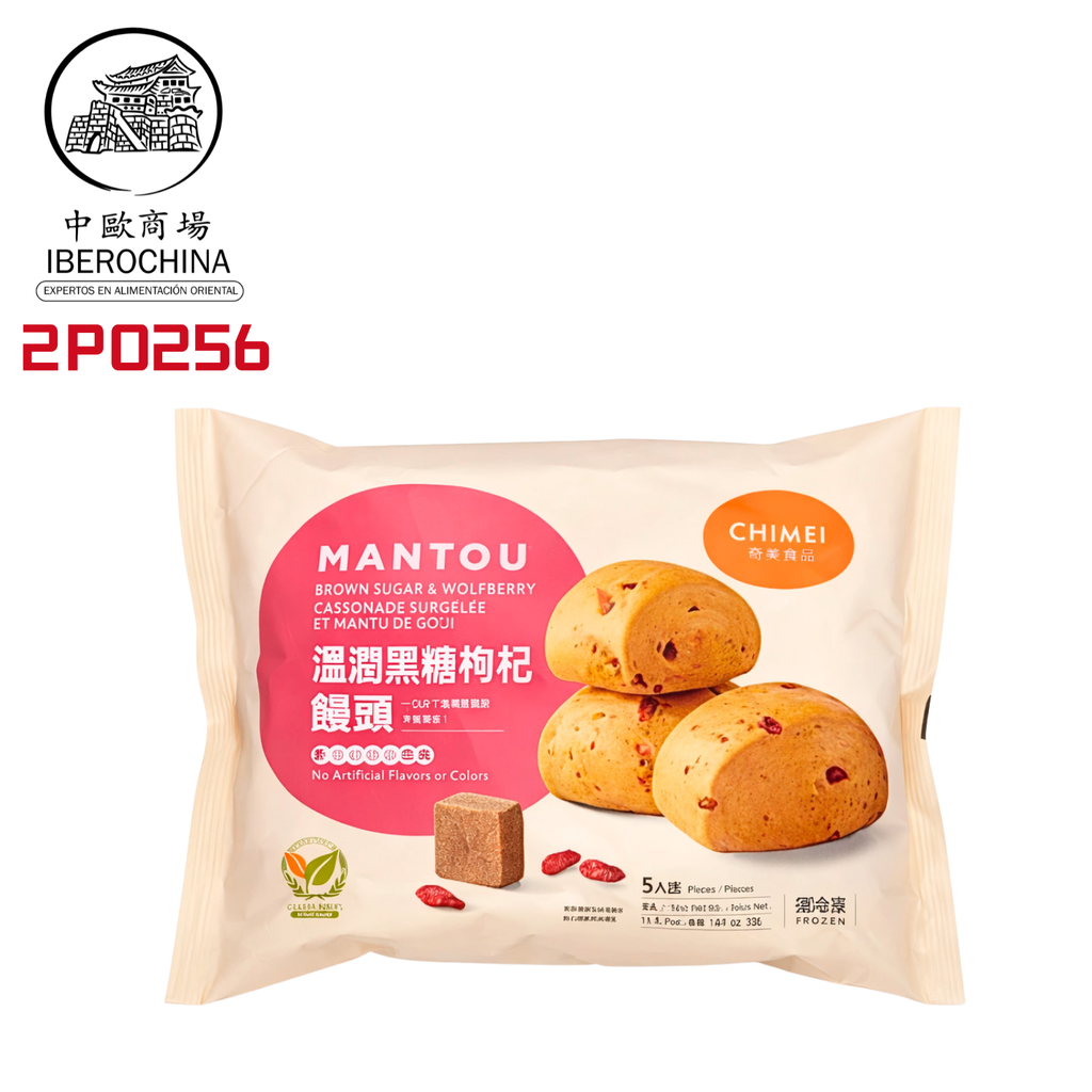 [200649/2P0256] MANTOU AZUCAR MORENO GOJI CONGELADO *CHIMEI* 奇美冻黑糖枸杞馒头 325g/5u/20