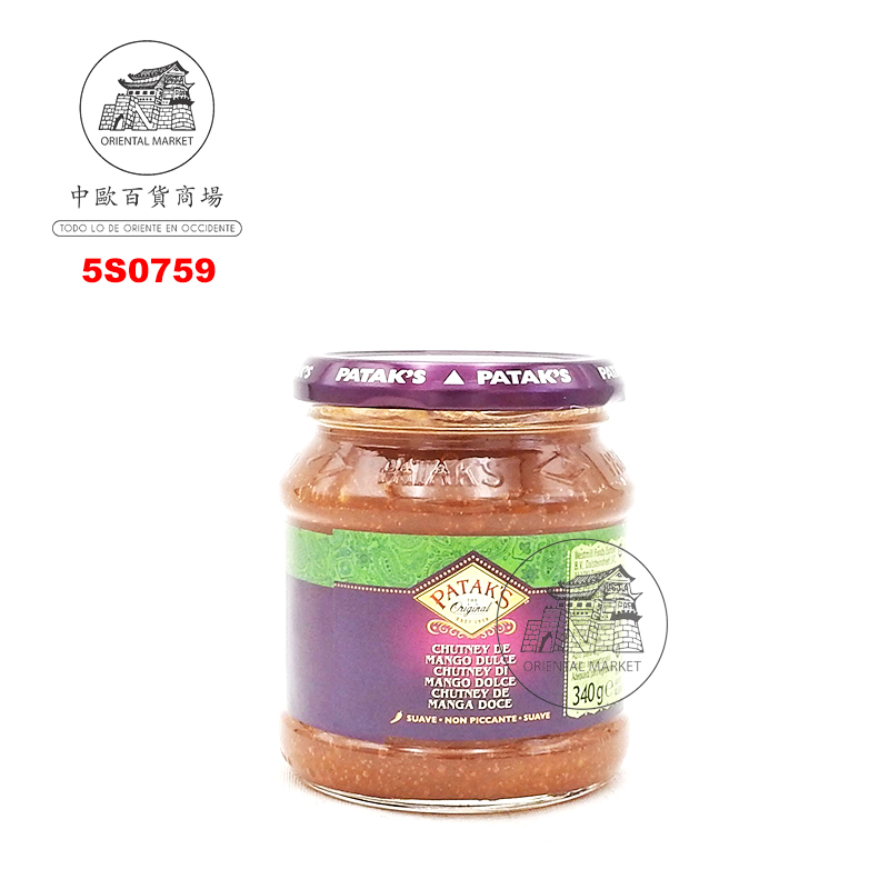 CHUTNEY MANGO DULCE *PATAKS* 印度甜芒果酱 340g/6