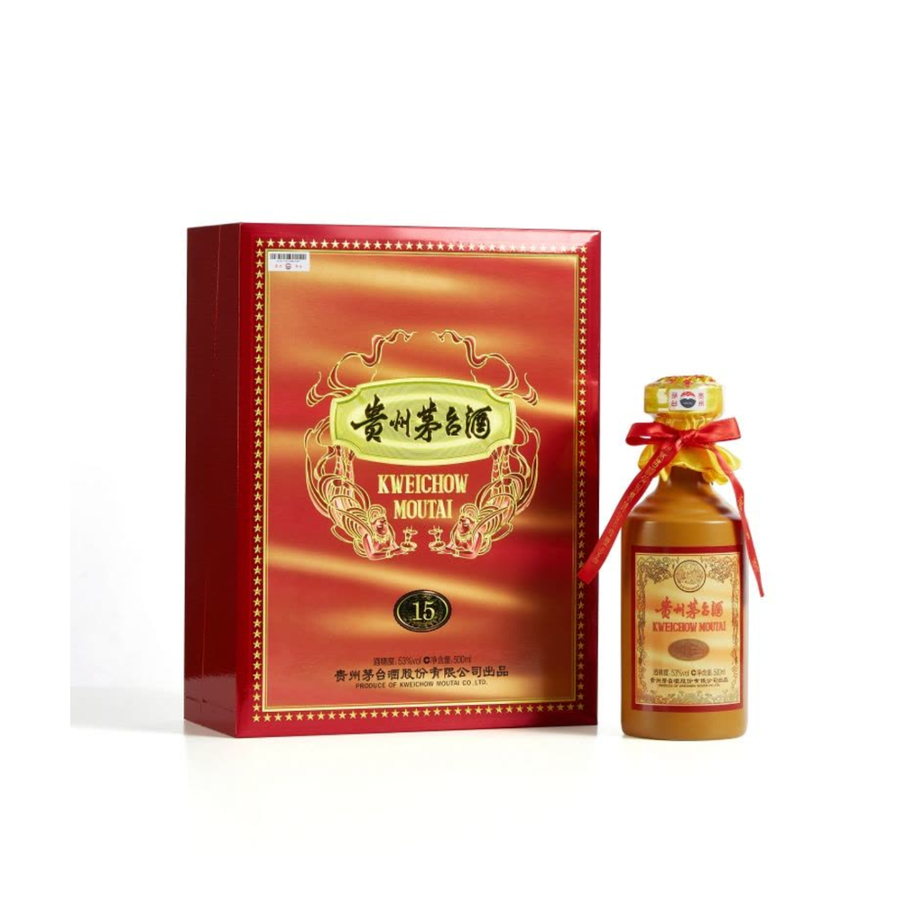 [501540/5A0488] AGUARDIENTE (53%) 15 AÑOS *MOUTAI* 茅台酒十五年礼盒装 500ml/6
