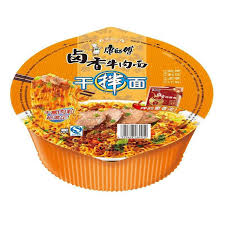 FIDEOS SECOS DE TERNERA BRASEADA *MASTER KONG* 康师傅卤香牛肉干拌面 123g/12