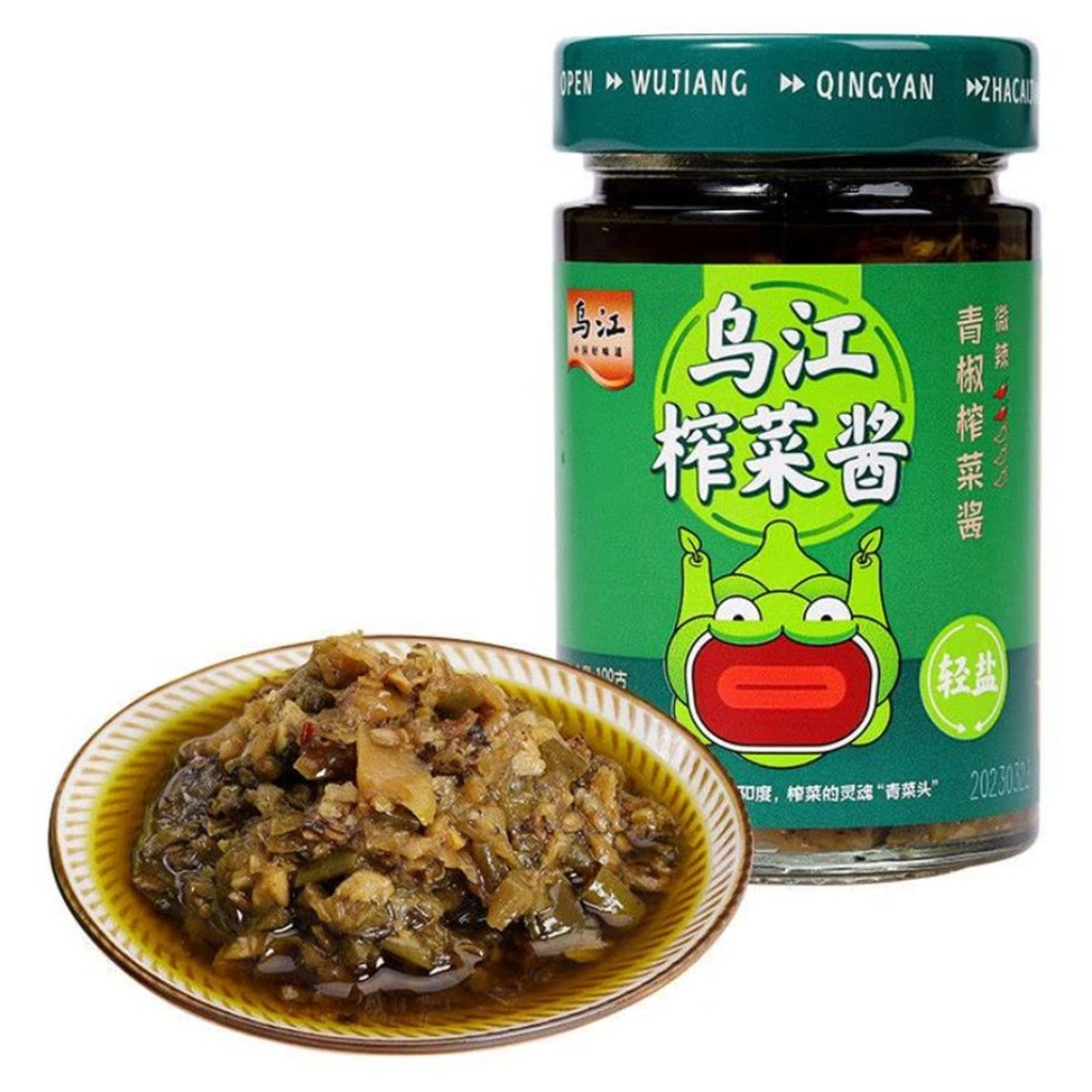 SALSA MOSTAZA CONSER PIMIENTA VERDE *WUJIANG* 乌江榨菜酱 青椒188g/12