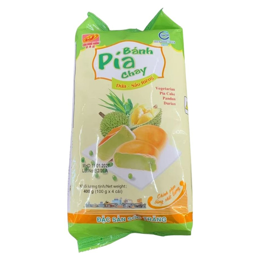 PASTEL DE CILANTRO Y DURIAN *XINHUANYUAN* 新华园 香菜榴莲饼 400g/12