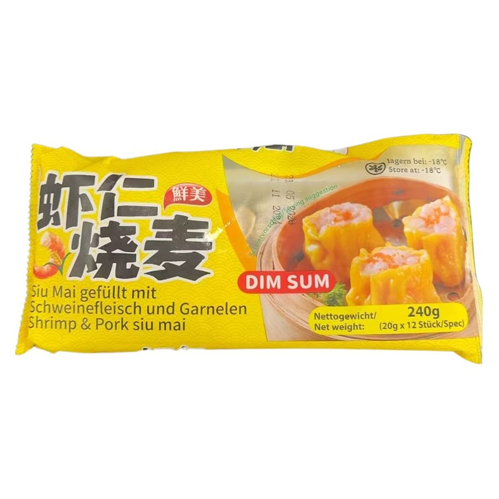 SIU MAI CON CARNE CERDO Y GAMBAS *YESHUPAI* 椰树牌鲜肉虾仁烧卖 240g/25