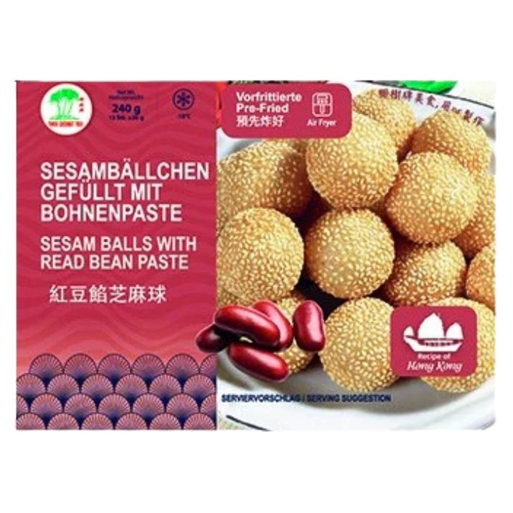 BOLA DE SESAMO DE SOJA ROJA 红豆芝麻球 预炸 240g/21