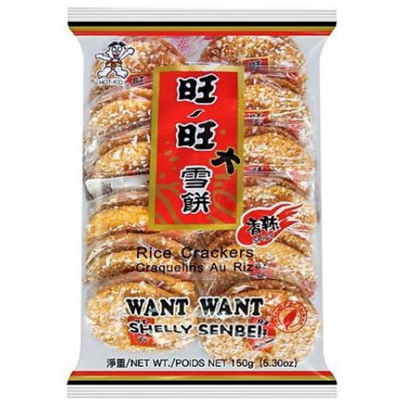 [502087/5G0162] GALLETA ARROZ PICANTE *WANT WANT* 旺旺雪饼辣味 150g/20
