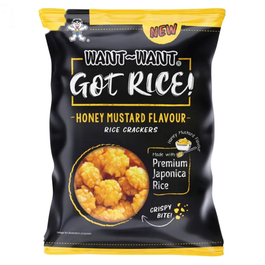 BOLA DE ARROZ MUSTARD HONEY *WANT WANT* 旺旺雪球黄芥末味 85g/40