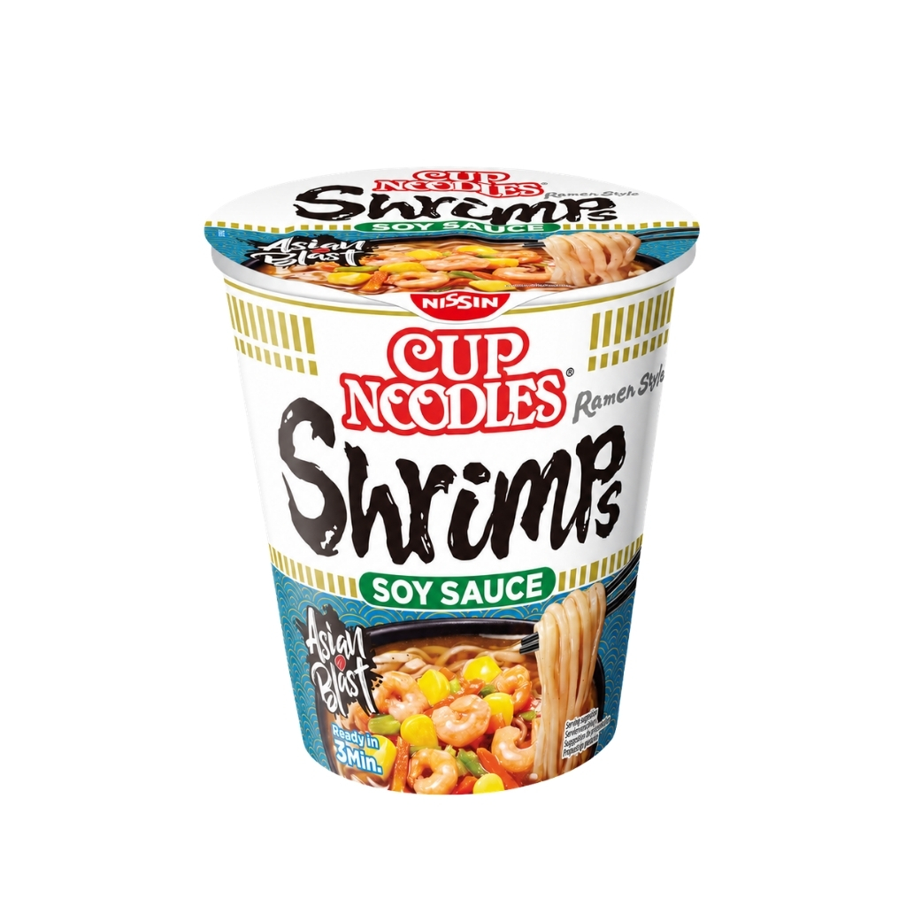[501090/5T0080] RAMEN CUP GAMBA Y SOJA *NISSIN* 酱油虾杯面 63g/8