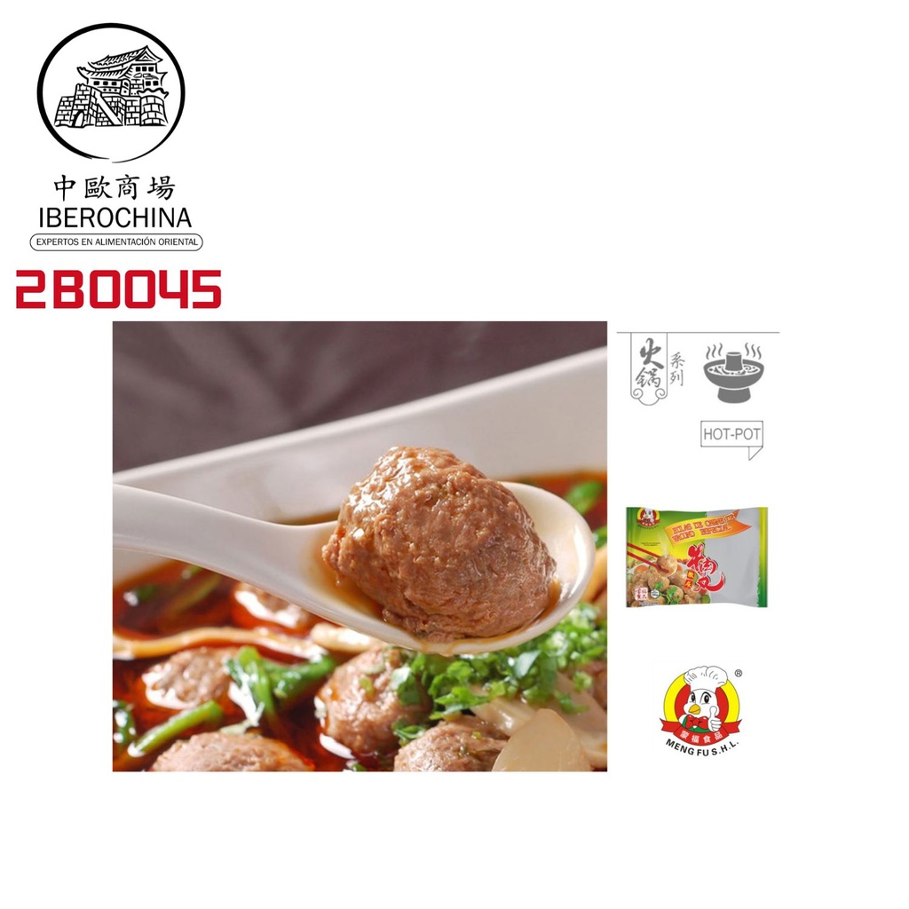 [200461/2B0045] ALBONDIGA RELLENA VACUNO CONGELADA *MENGFU* 蒙福冻撒尿牛肉丸 360g/16