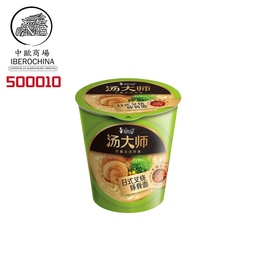 FIDEOS DE TONKOTSU *MASTER KONG* 康师傅日式叉烧豚骨面 81g/12