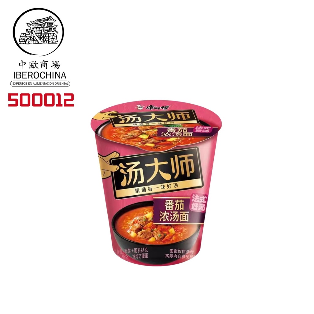 FIDEOS DE TOMATE *MASTER KONG* 康师傅番茄浓汤杯面 84g/12