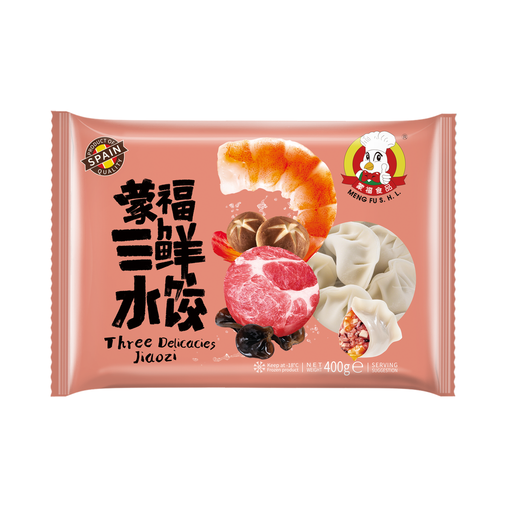 [200094] RAVIOLI TRES DELICIAS CONGELADO *MENGFU* 蒙福冻三鲜水饺 400g/12