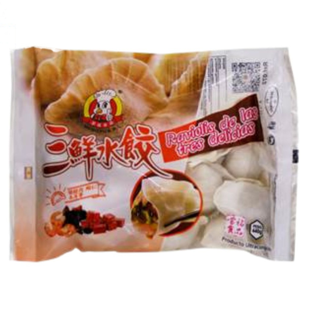[200094] RAVIOLI TRES DELICIAS CONGELADO *MENGFU* 蒙福冻三鲜水饺 400g/12