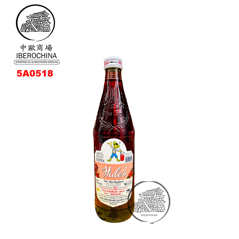 [501590/5A0518] ALMIBAR SYRUP ROSA*BLUE BOY*蓝衣男孩玫瑰糖浆 710ml/12