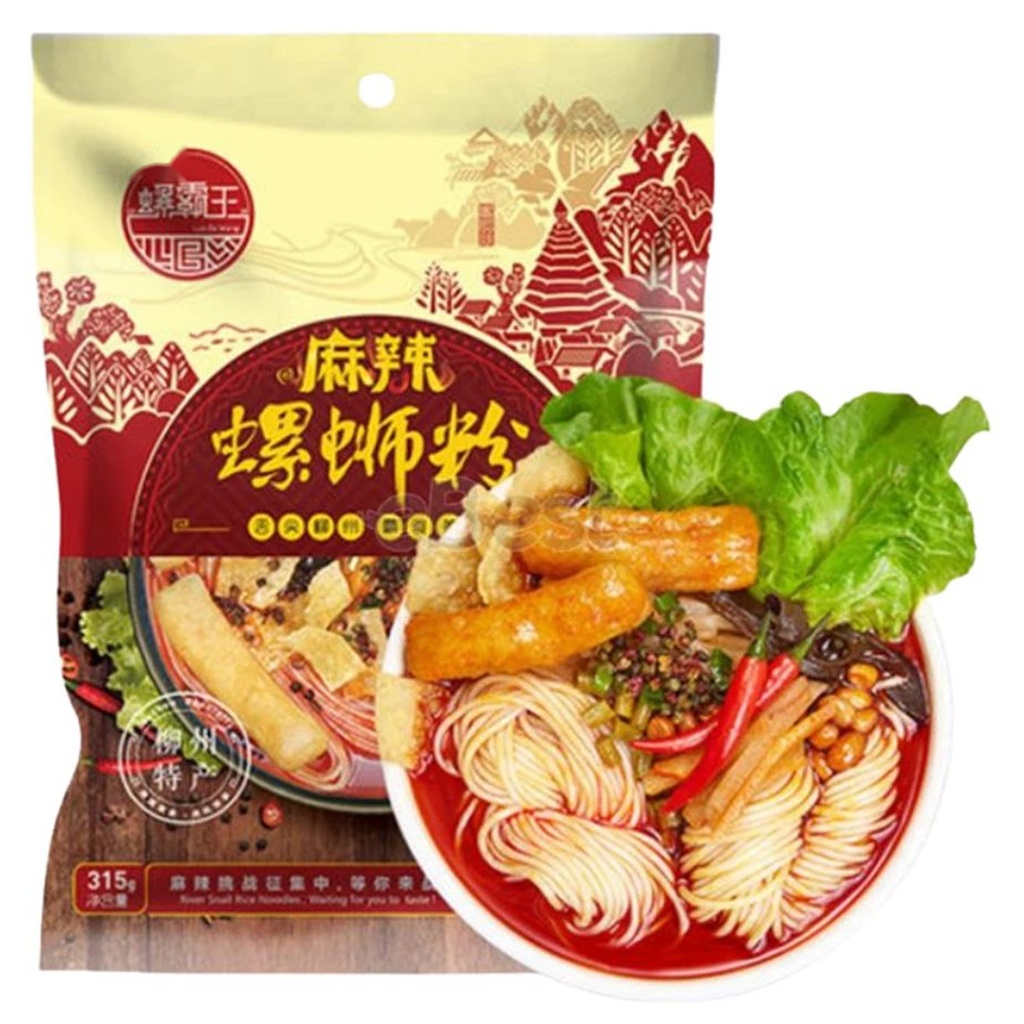 FIDEO DE ARROZ SABOR PICANTE *LUOBAWANG* 螺霸王 柳州螺蛳粉麻辣味 315g/25