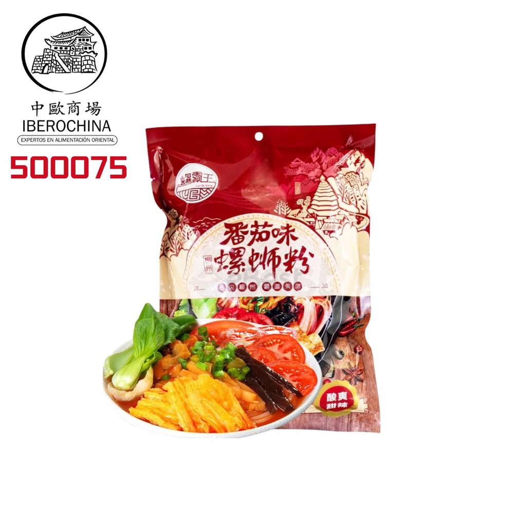FIDEO DE ARROZ SABOR TOMATE *LUOBAWANG* 螺霸王 柳州螺蛳粉番茄味 306g/25
