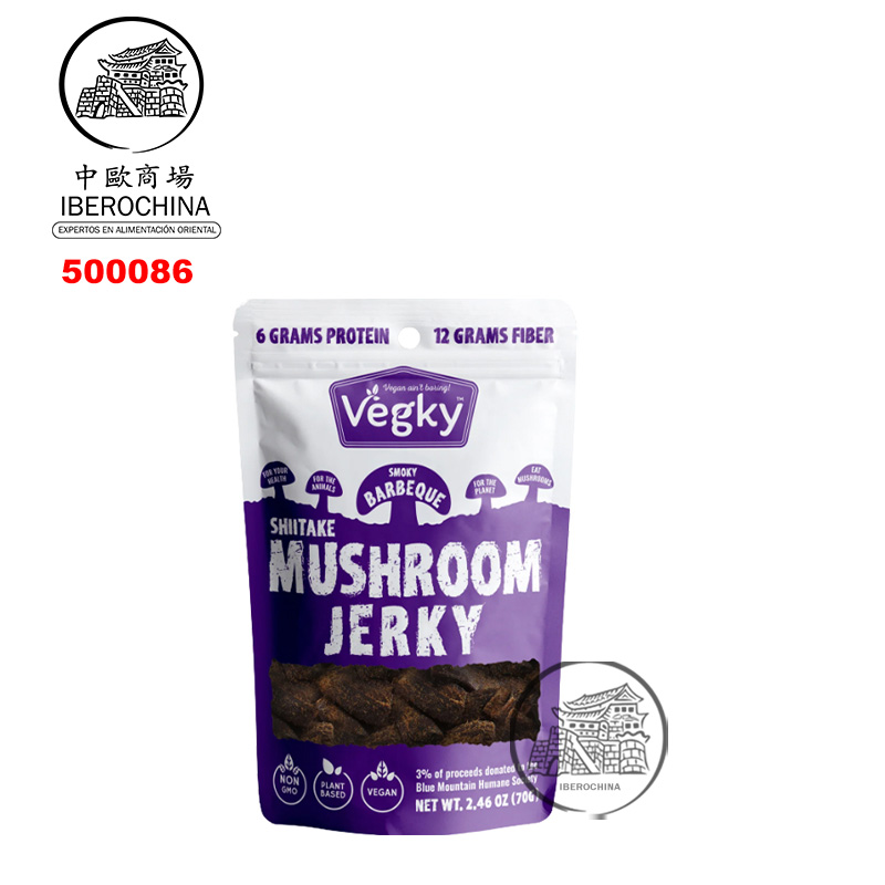 JERKY VEGANO BBQ *VEGKY* 素牛肉干 烧烤味 70g/24