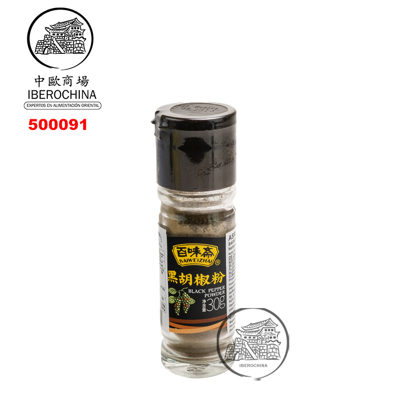 POLVO DE PIMIENTO NEGRO *BAIWEIZHAI* 百味斋黑胡椒粉 30g/24