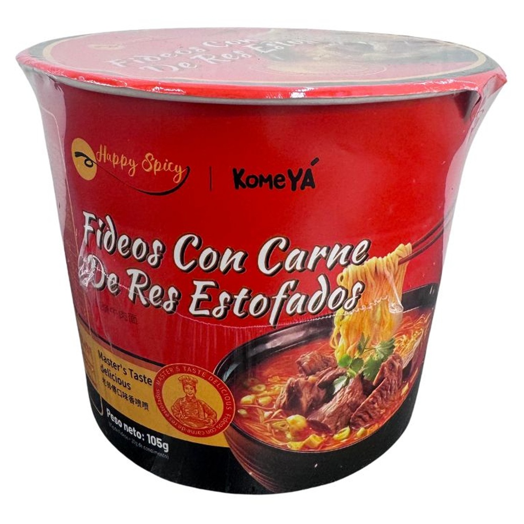 FIDEOS SABOR TERNERA *KOMEYA* 红烧牛肉面桶面 105g/12