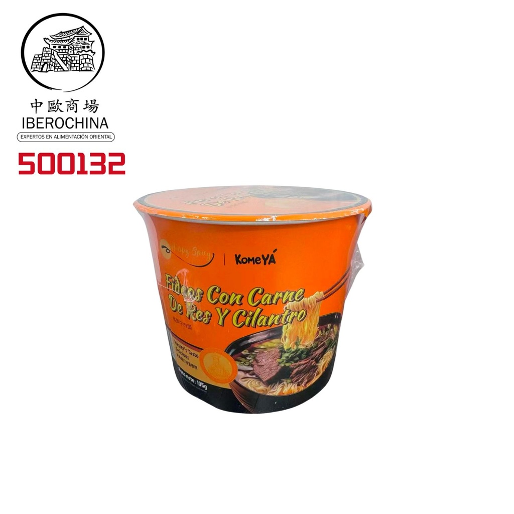 FIDEOS SABOR CILANDRO *KOMEYA* 香菜牛肉面桶面 105g/12