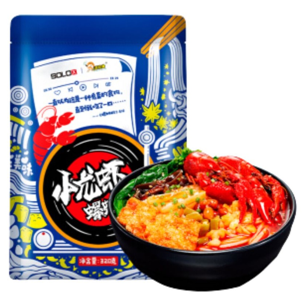 FIDEO ARROZ SABOR GAMBA*HAOHUANLUO* 好欢螺螺蛳粉小龙虾味 300g/22