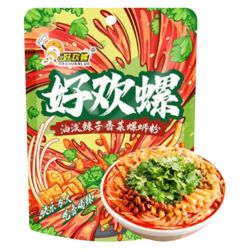 FIDEO ARROZ PICANTE CON CILANTRO*HAOHUANLUO* 好欢螺螺蛳粉油泼辣子香菜 270g/24