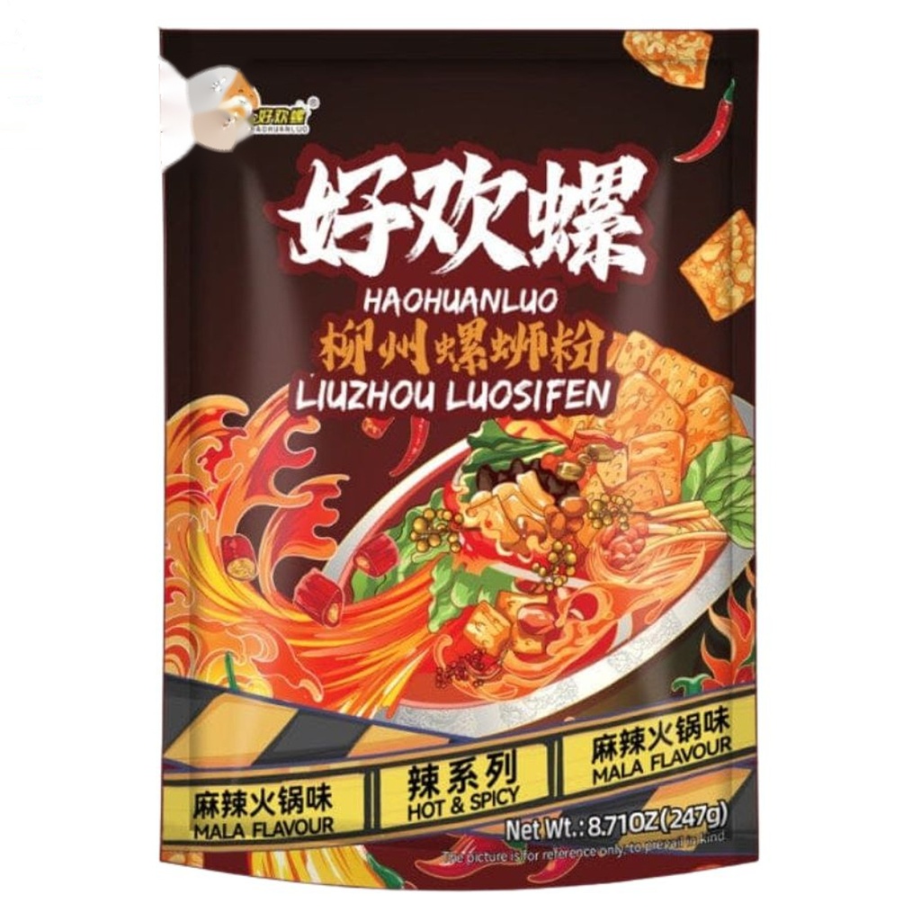 FIDEO ARROZ SABOR HOTPOT *HAOHUANLUO* 好欢螺螺蛳粉麻辣火锅味 247g/26