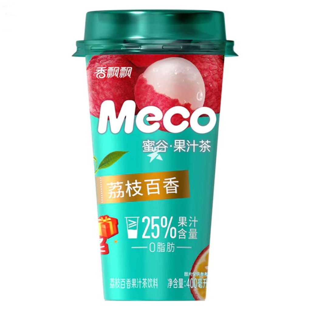 BEBIDA TE LICHIS Y MARACUYA *MECO* 香飘飘蜜谷果汁荔枝百香果 400ml/15