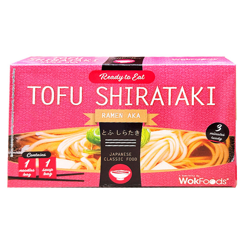 RAMEN AKA TOFU SHIRATAKI *WOK FOODS* 拉面豆腐白玉红味噌 160g/12