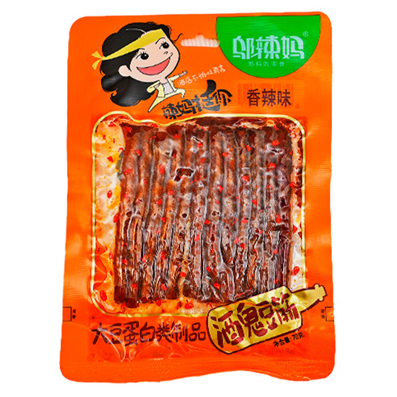TOFU PICANTE EN TIRAS 邬辣妈酒鬼豆筋香辣味 70g/100