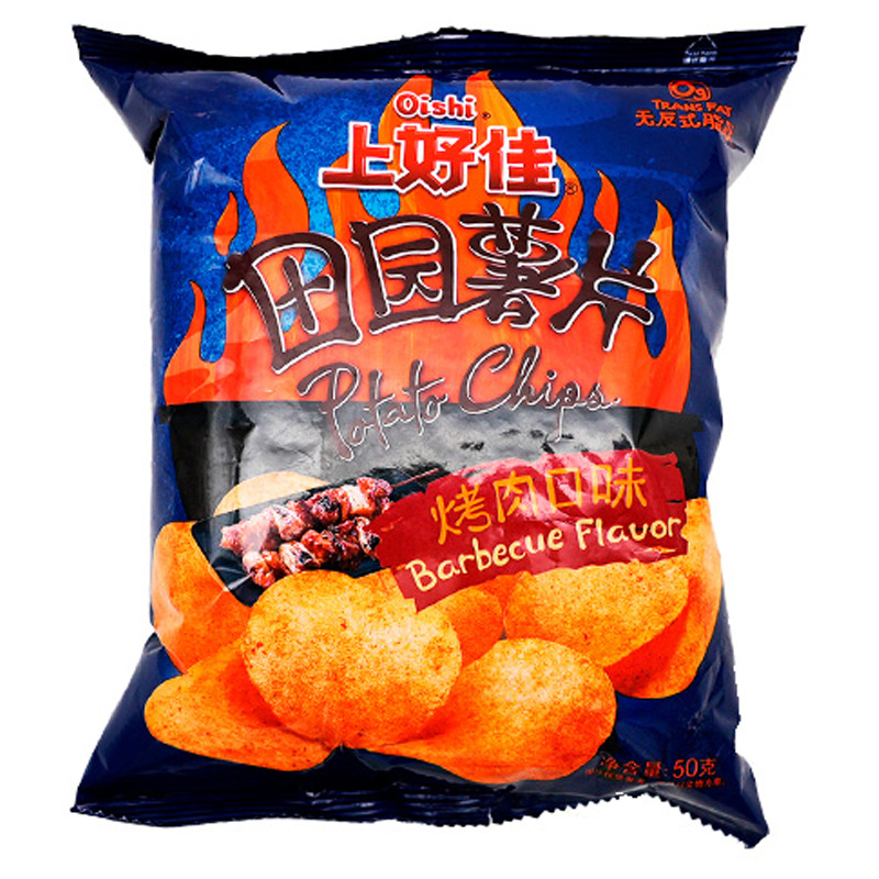 [500195] CHIPS SABOR BBQ *OISHI * 上好佳田园薯片烤肉味 50g/20